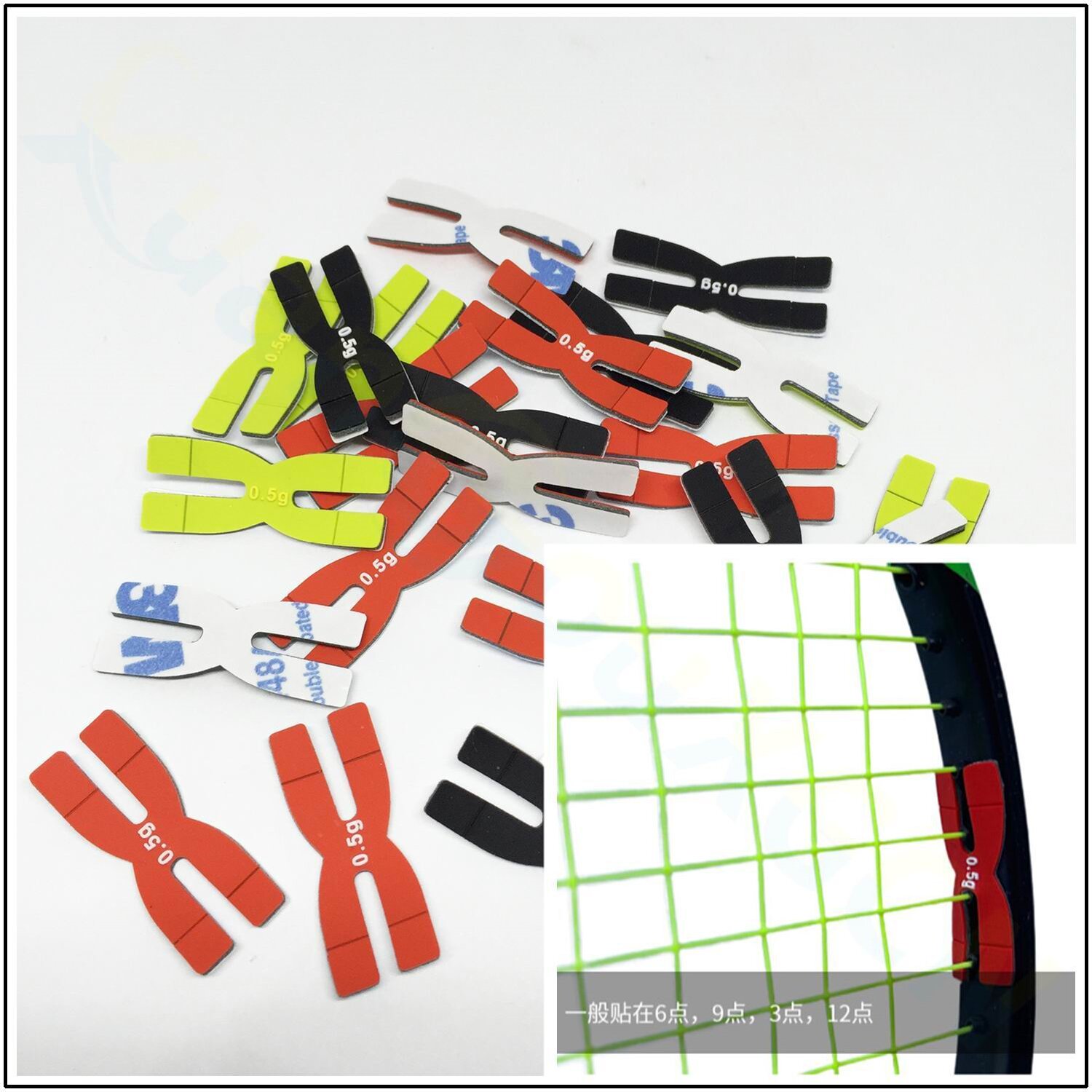 Badminton Score Counter - 0.5g バドミントンラケット重量調整ストリップ H型 3g テニスラケット・卓球ラケット重量調整ストリップ