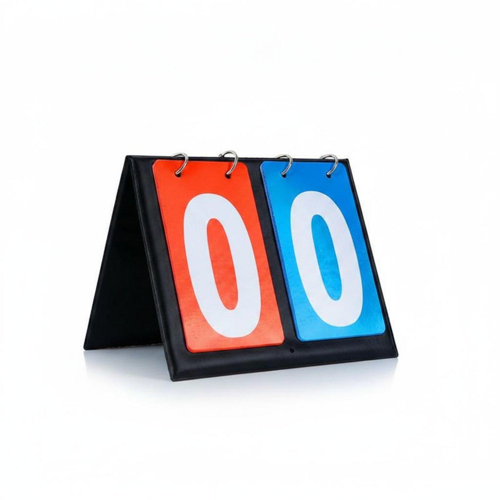 Badminton Score Counter - 厚手の革製スポーツスコアボード。素早く点数を更新できる卓上式スコアカウンター。バドミントンやサッカーの試合結果を表示するのに最適。