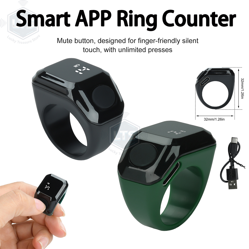 Badminton Score Counter - ポータブルデジタルディスプレイカウンター スマートアプリリングカウンター Bluetoothカウントリング 時間リマインダー ウェアラブルタスビーハ ジクルリング