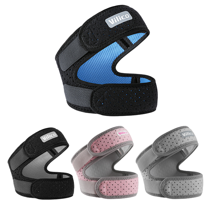 Knee Brace Badminton - 1PC 加圧式膝サポーターバンドパッド弾性ブレース膝穴付き膝パッド安全バスケットボールテニスサイクリング膝パッド