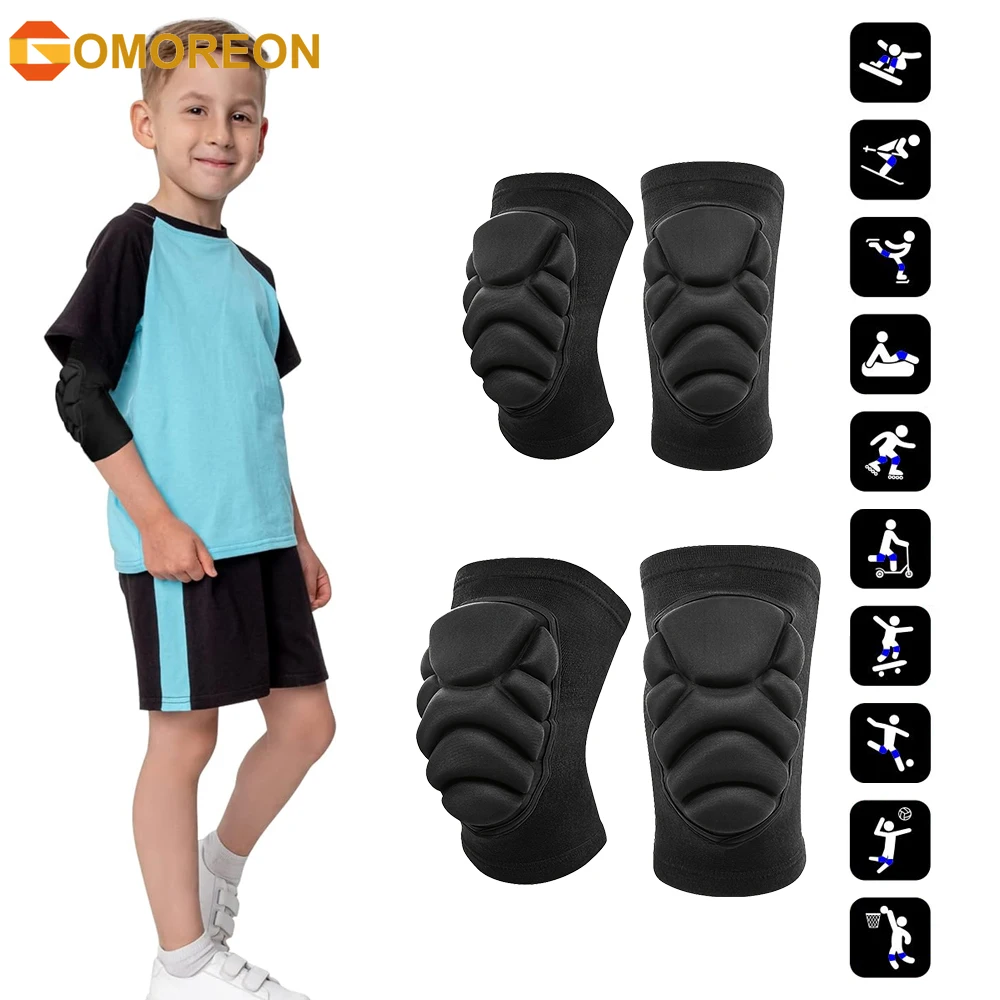 子供用膝と肘パッド ハニカム圧縮スリーブパッド ガード スポ - Knee Brace Badminton のレビューと価格
