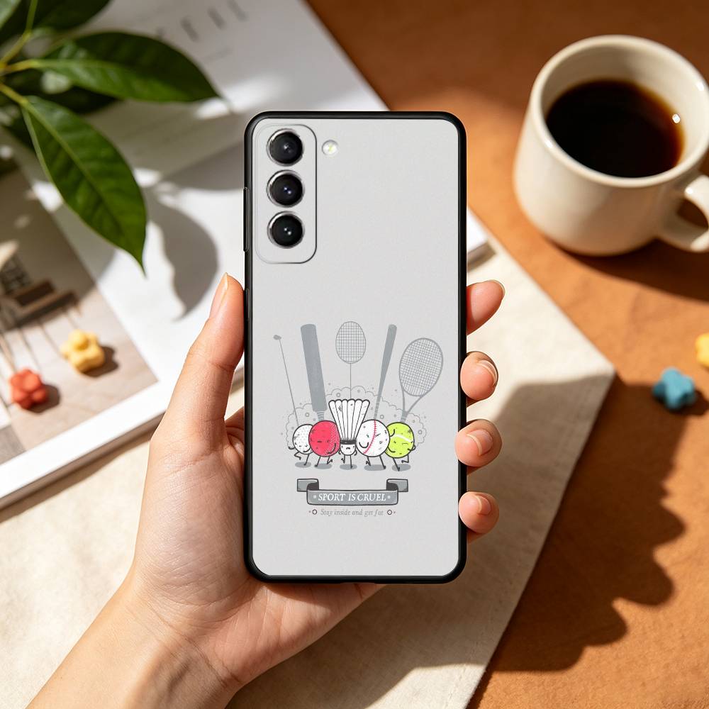 S-スポーツB-バドミントンイラスト付き携帯電話ケース ブラ - Badminton Quotes のレビューと価格