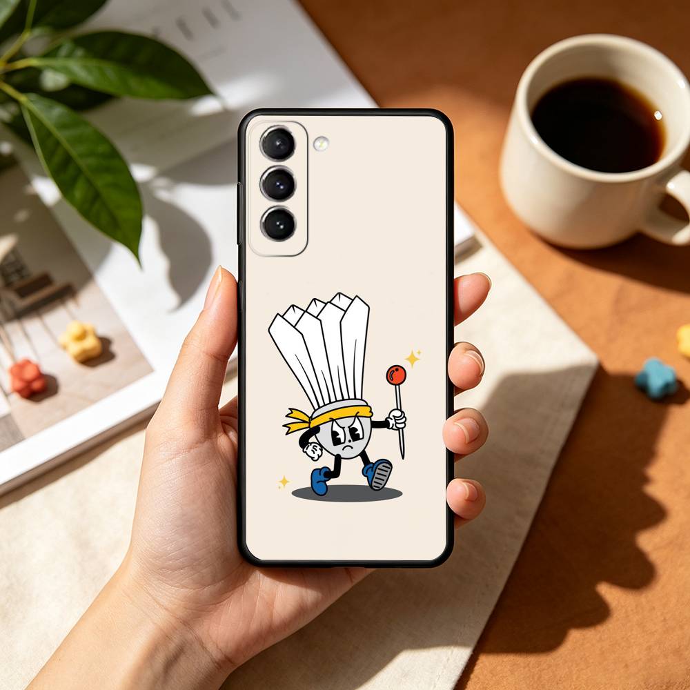 S-スポーツB-バドミントンイラスト付き携帯電話ケース ブラ - Badminton Quotes のレビューと価格