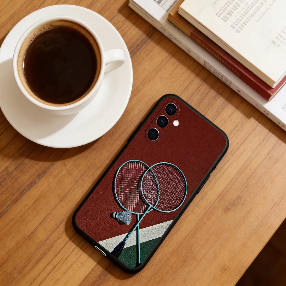 S-スタイリッシュなバドミントン電話ケース ブラック シリコ - Badminton Quotes のレビューと価格
