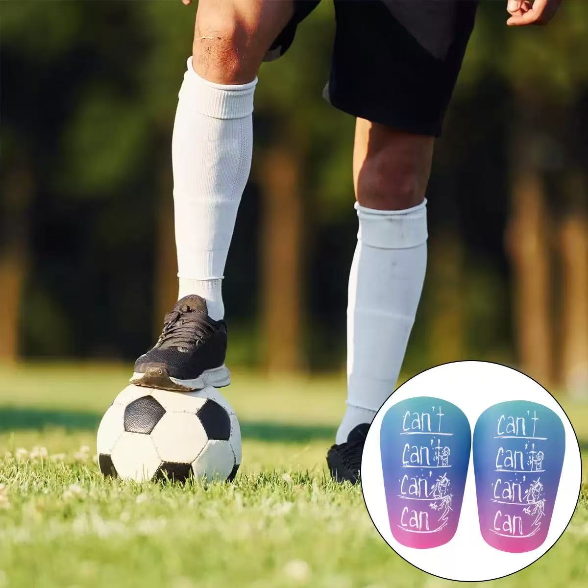 超軽量サッカーシンガード - 耐久性があり快適なフィット感の - Knee Brace Badminton のレビューと価格
