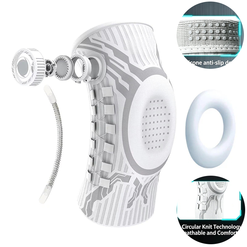 調節可能なノブ付き膝サポーター 男女兼用 圧縮シリコン膝サポ - Knee Brace Badminton のレビューと価格