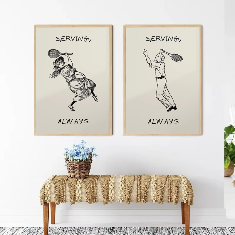 ファッションテニスクライミングスポーツアートウォールアートテ - Badminton Quotes のレビューと価格