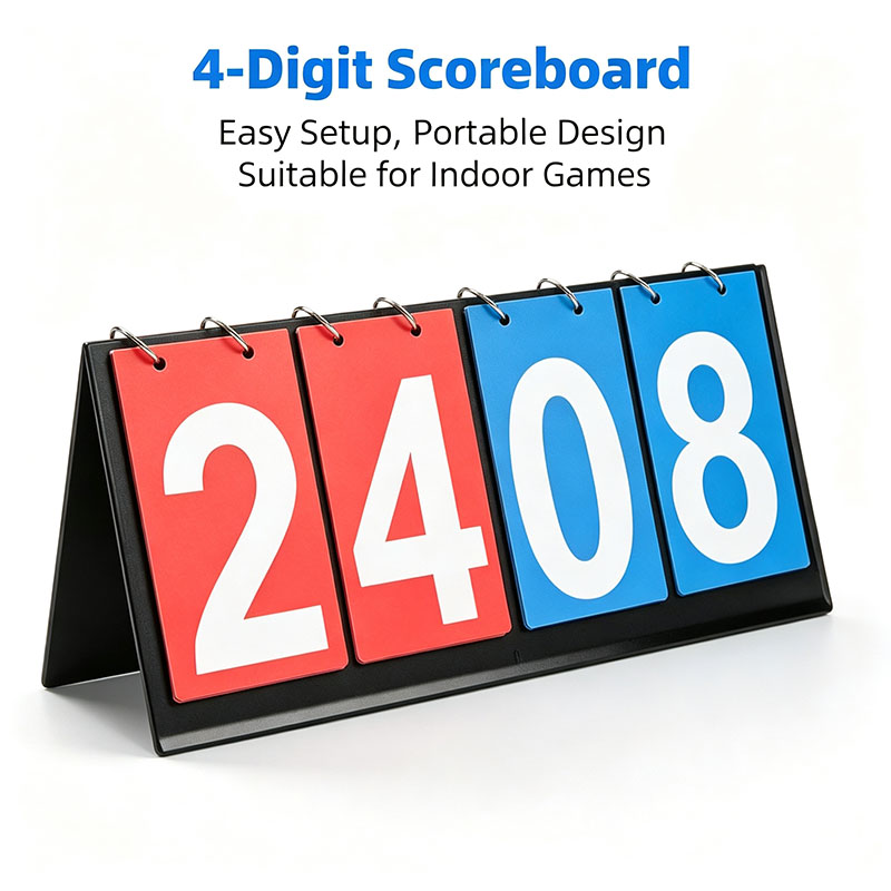 4桁フリップスコアボード ポータブルデスクトップ手動スコアキ - Badminton Score Counter のレビューと価格