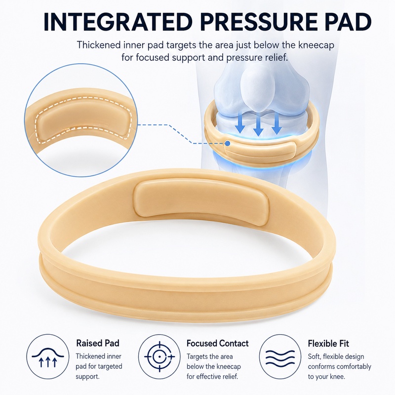 膝蓋骨サポートストラップ（圧力パッド付き）弾性スポーツ膝サポ - Knee Brace Badminton のレビューと価格
