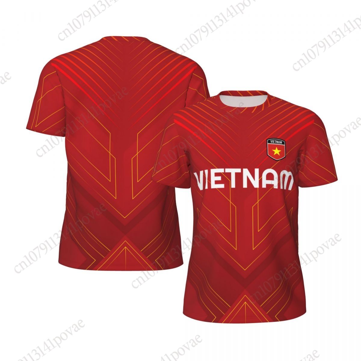 VIETNAM Flag T-shirts Men Wome - Badminton Vietnam のレビューと価格