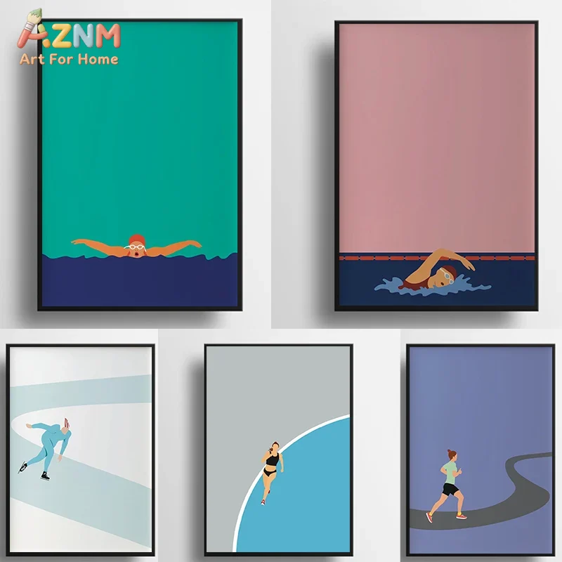 AZNM ミニマリストスポーツテーマのキャンバスウォールアー - Badminton Quotes のレビューと価格